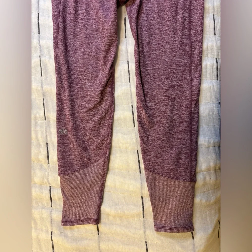 Alo Yoga High Waist Alosoft Lounge Leggings Pink Dragonfruit Heather Size M